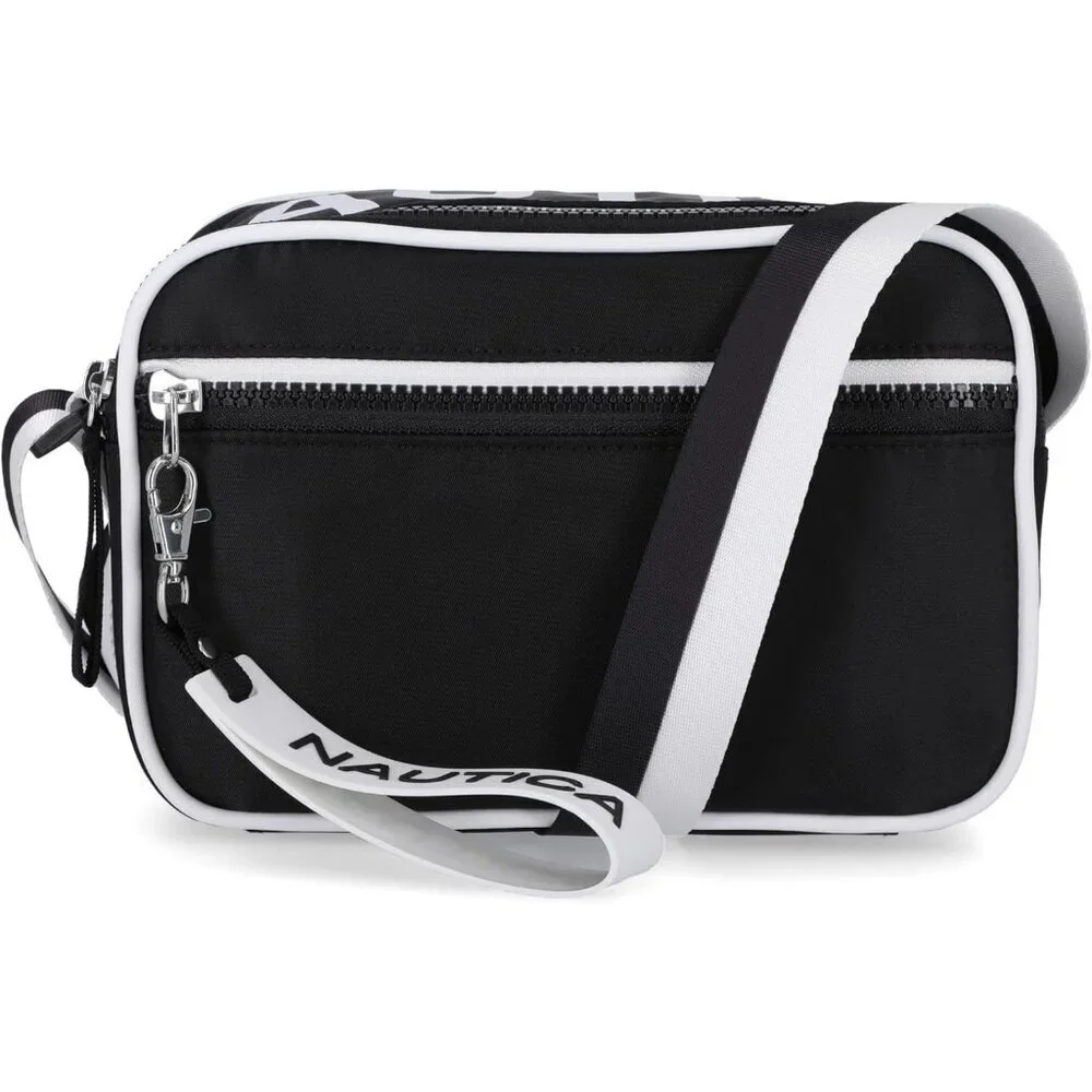 women's Bilateral Black High Seas Camera Crossbody Imported zipper pocket
